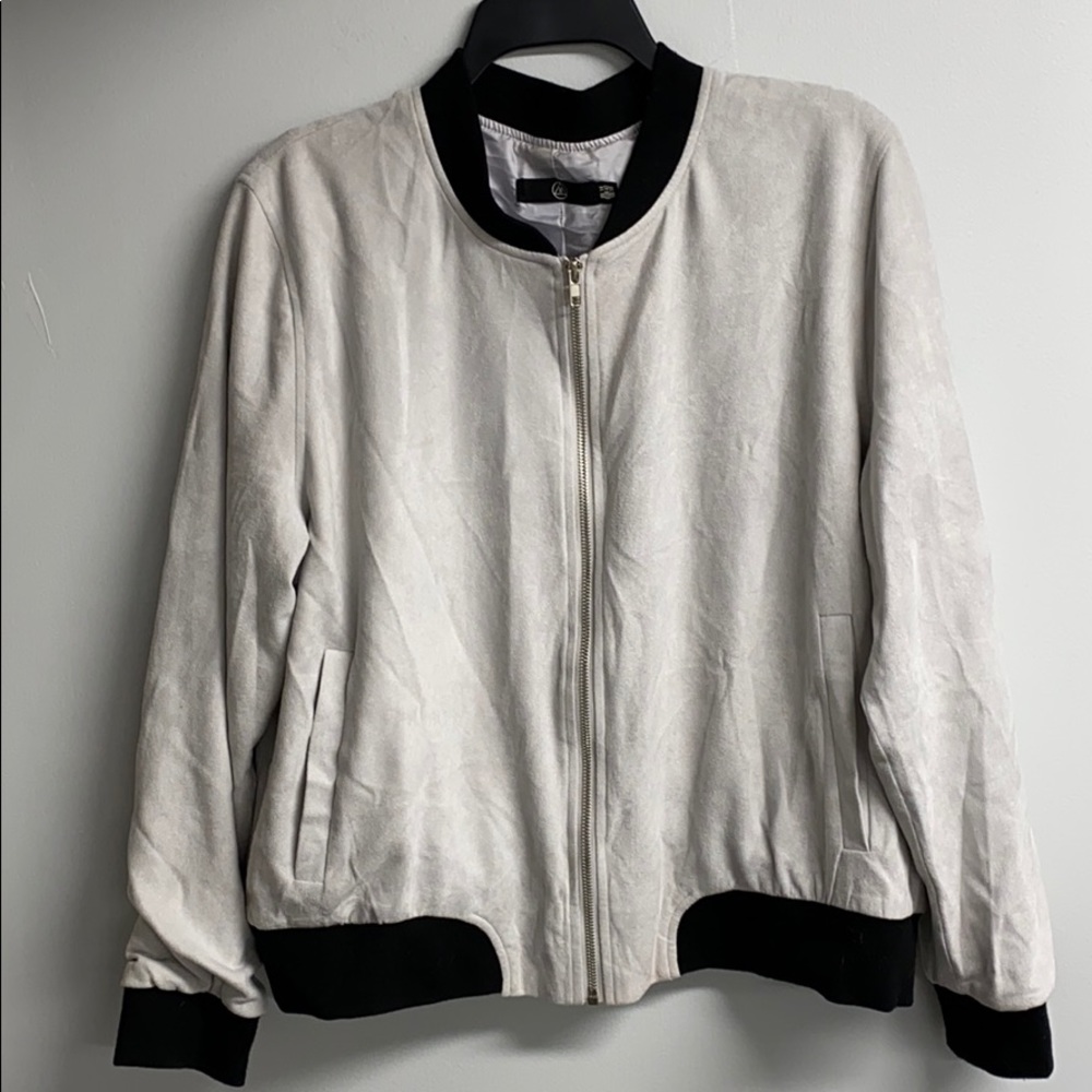 Grey Velvet Bomber Jacket